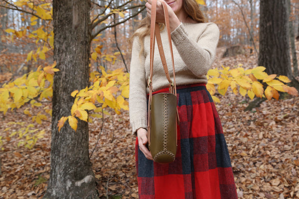 The Forest Tote in Olive Green