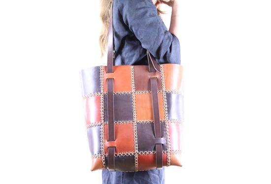 Load image into Gallery viewer, Patchwork Tote (made to order)

