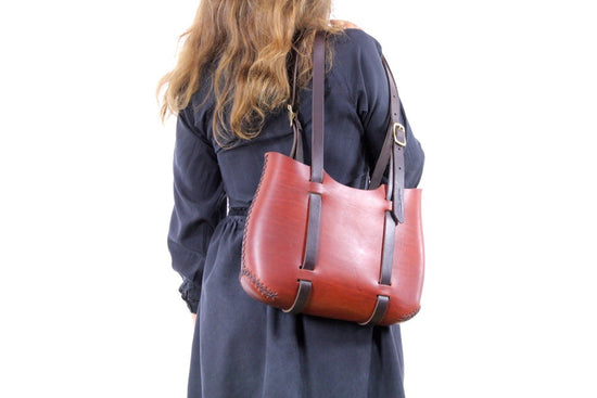 The Forest Tote in Cherrywood Red