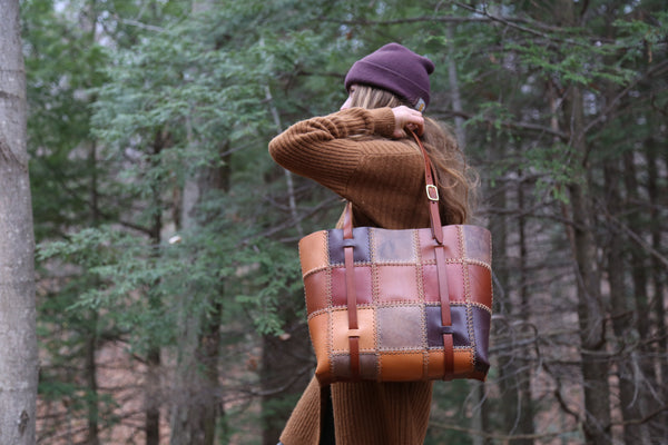 One-of-a-kind Wide Patchwork Tote