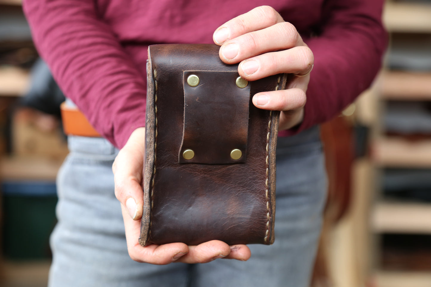 Brown Horween Leather Hip Pouch no.2