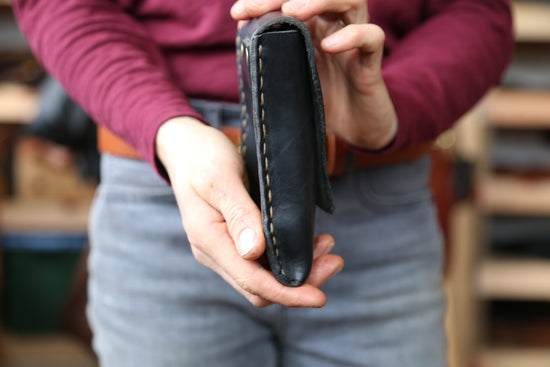 Load image into Gallery viewer, Black Horween Leather Hip Pouch no.2
