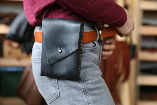 Belt Bag No. 114 | Vintage Walnut Leather Crossbody – Ghurka