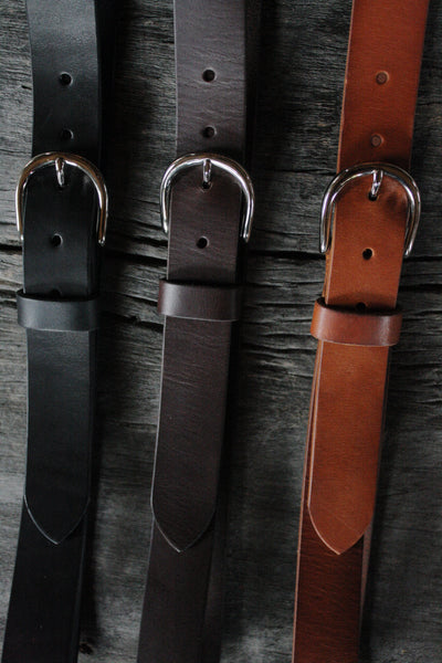 1.25 Black Belt Handmade Leather Belt Unisex Leather 