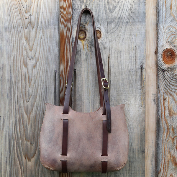 The Forest Tote in Grey cordoban water buffalo
