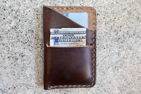 Brown credit card wallet