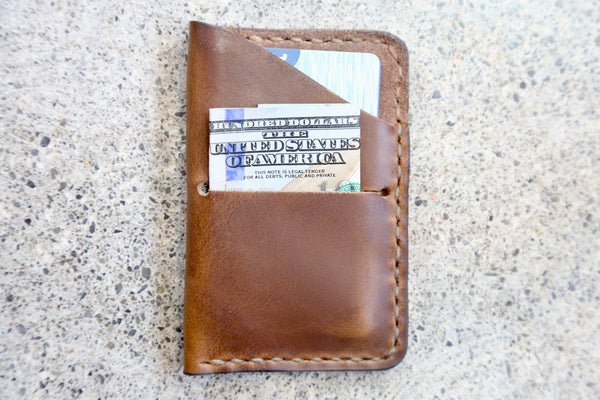 Tan credit card wallet